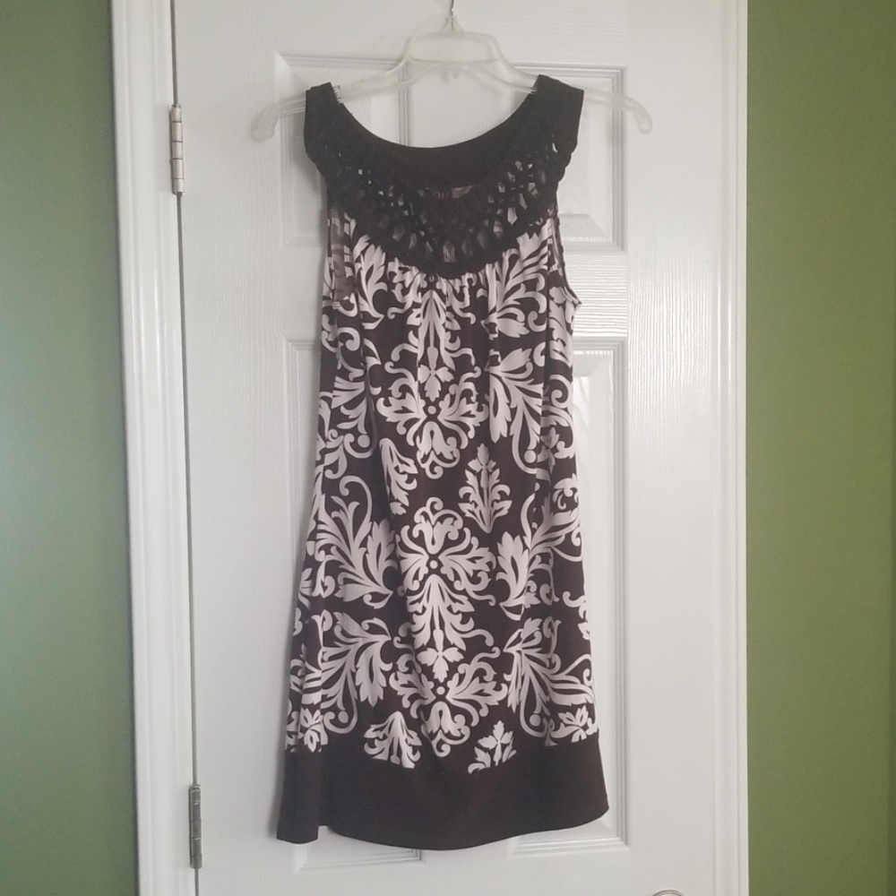 Brown damask dress